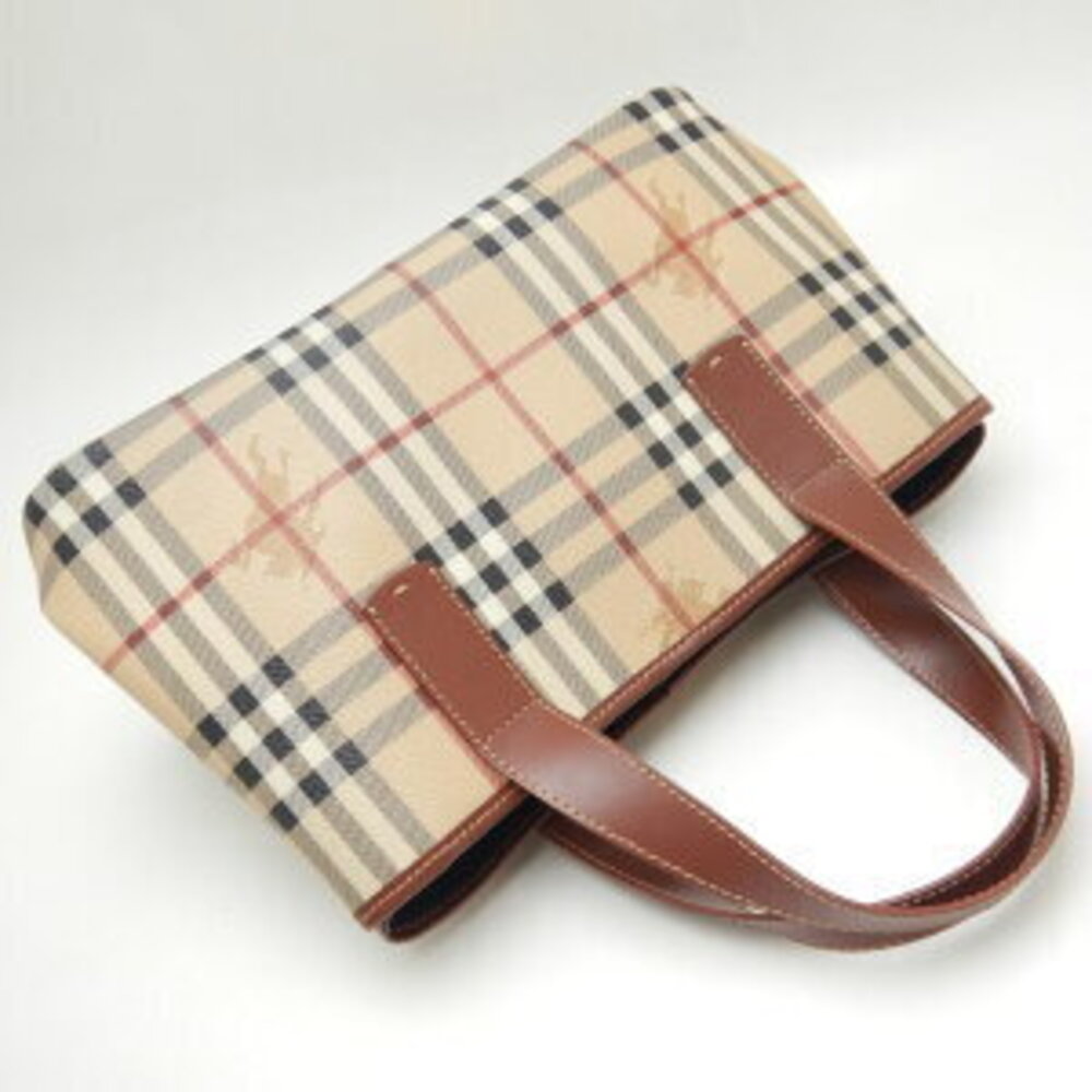 Burberry handbag London leather check brown - Picture 4 of 9